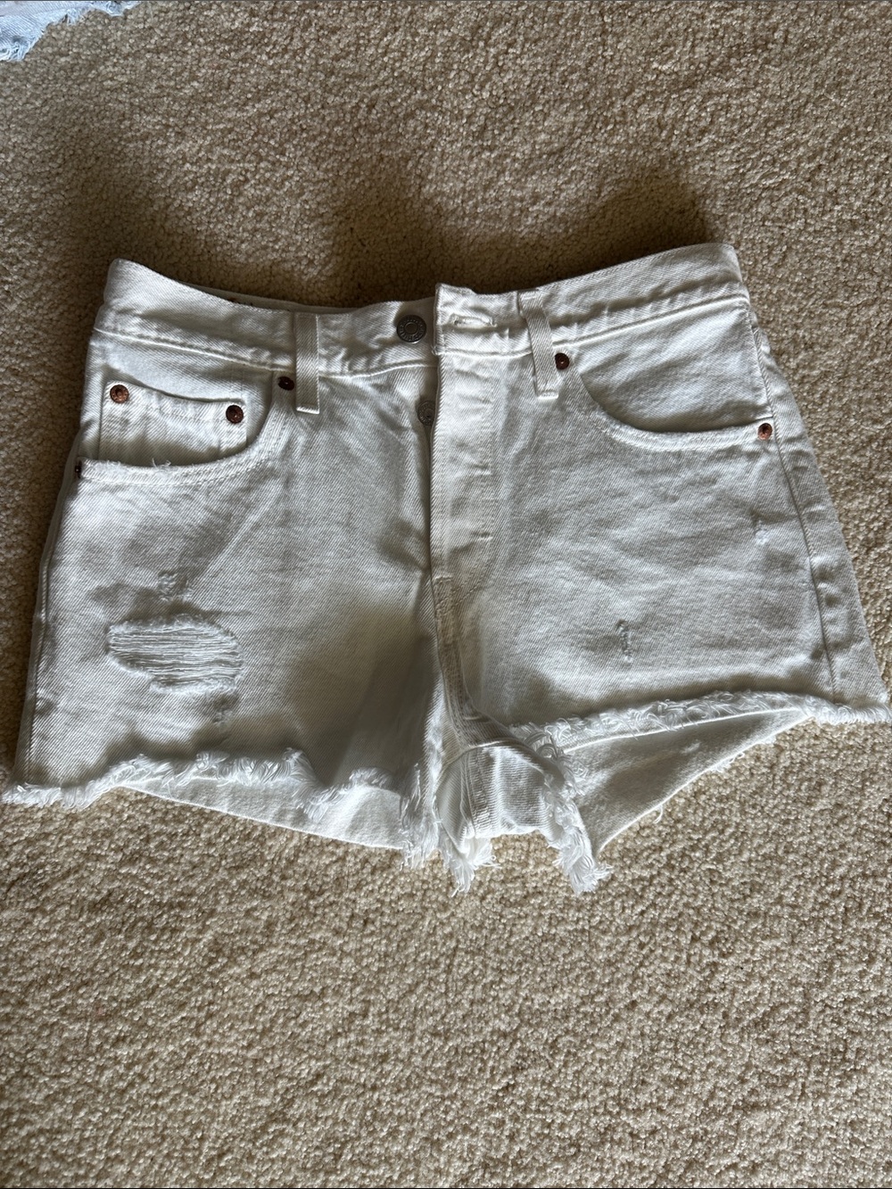 Levi's Women's Denim Cutoff Shorts - Light Wash, Medium Wash, Black, White - Picture 4 of 16